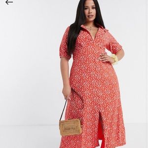 Asos curve Split front maxi dress